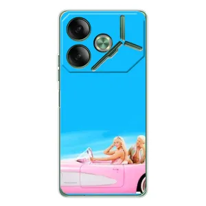 Силиконовый Чехол Барби Фильм на Tecno Pova 7 (Барби и Кен)