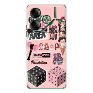 Чохли з картинкою для Tecno Pova 7 (BLACK PINK колаж)