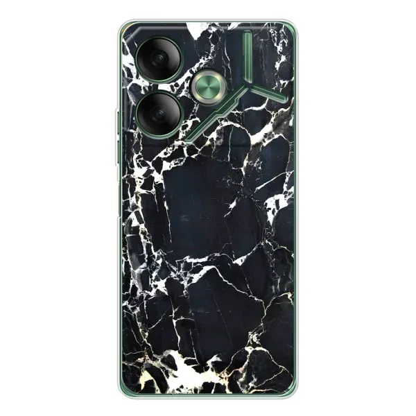 Чохол з малюнком «Чорний мрамор» для TECNO Pova 7