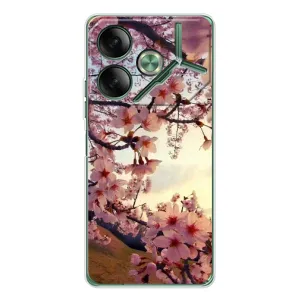 Чехол с принтом САКУРЫ на Tecno Pova 7 (Цветущая сакура)
