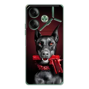 Чохол ДОБЕРМАН для Tecno Pova 7 (Доберман злий)