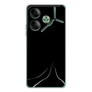 Чехол с картинками на черном фоне для Tecno Pova 7 (Дорога)