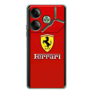 Силіконовий бампер з картинкою машини на Tecno Pova 7 (Ferrari Logo)