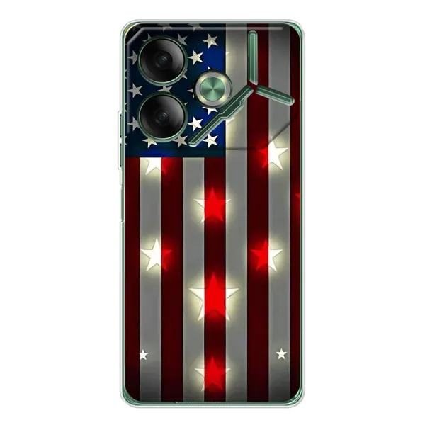 Чехол с рисунком «Флаг США 2» для TECNO Pova 7 Чехол с рисунком «Флаг США 2» для TECNO Pova 7
