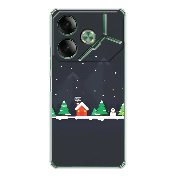 Чехол с рисунком «Город зимний» для TECNO Pova 7 Чехол с рисунком «Город зимний» для TECNO Pova 7