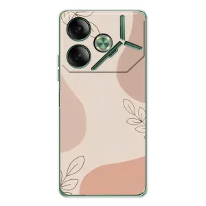 Чохол квітковий дизайн для Tecno Pova 7 (Кориневий фон)