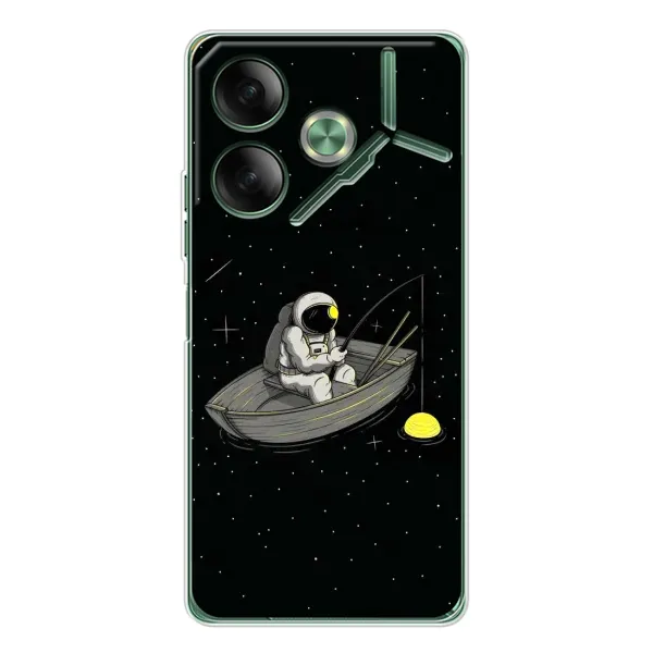 Чехол с рисунком «Космонавт на рыбалке» для TECNO Pova 7 Чехол с рисунком «Космонавт на рыбалке» для TECNO Pova 7