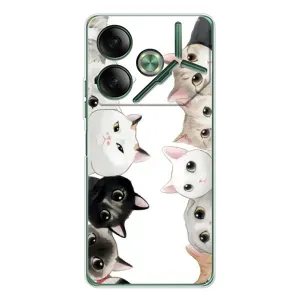 Силиконовый чехол с котиком для Tecno Pova 7 (Коты)
