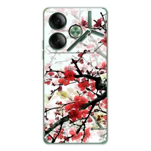 Чехол с принтом САКУРЫ на Tecno Pova 7