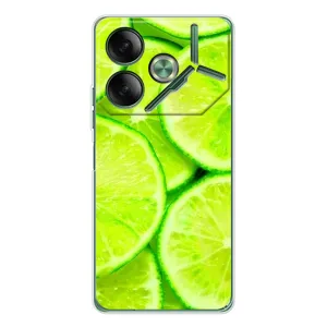 Чохол з зображенням смачної їжі для Tecno Pova 7 (Лайм)
