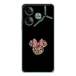 Чехол с леопардовым принтом на Tecno Pova 7 (Леопардовая Минни)