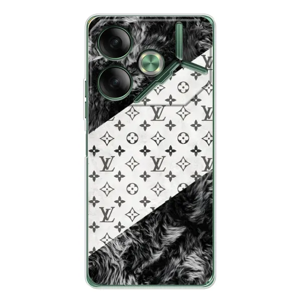 Чехол с рисунком «LV на белом» для TECNO Pova 7 Чехол с рисунком «LV на белом» для TECNO Pova 7