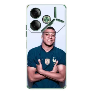 Чехол (TPU) с Футболистом на Tecno Pova 7 (Мбаппешичка)
