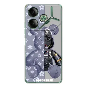Силіконовий чохол для Tecno Pova 7 (Ведмідь Louis Vuitton)
