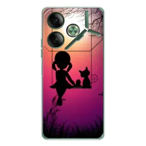 Дівчачий Чохол для Tecno Pova 7 (На гойдалці)