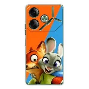 Чохли ЗООТРОПОЛІС для Tecno Pova 7 (Нік і Хопс)