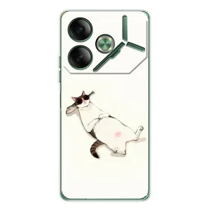 Чехол на тематику: Коты для TECNO Pova 7 (Отдых)
