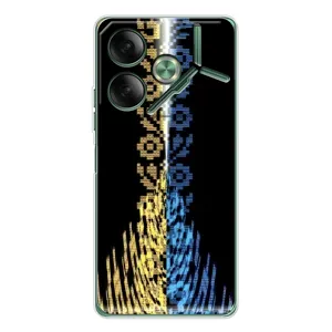 Силиконовый Чехол на Tecno Pova 7 (Патриотическая вышиванка)