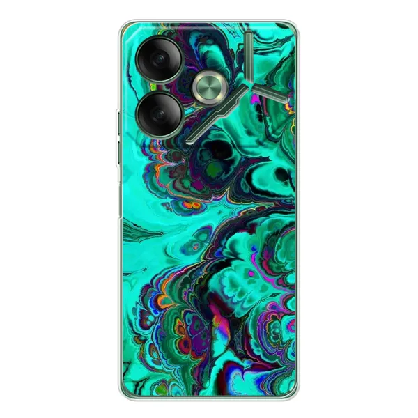 Чехол с рисунком «Салатный мрамор» для TECNO Pova 7