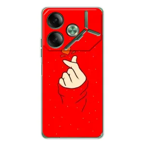 Чохол (Знак сердечка) для Tecno Pova 7 (Сердечко на червоному)