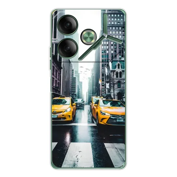 Чехол с рисунком «Такси» для TECNO Pova 7 Чехол с рисунком «Такси» для TECNO Pova 7