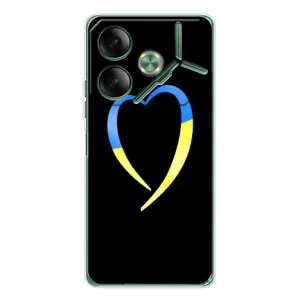 Силиконовый Чехол на Tecno Pova 7 (Я-Украина) (Украинское сердце)