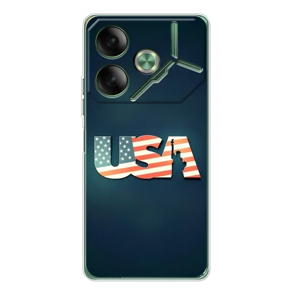 Чехол с рисунком «USA» для TECNO Pova 7 Чехол с рисунком «USA» для TECNO Pova 7