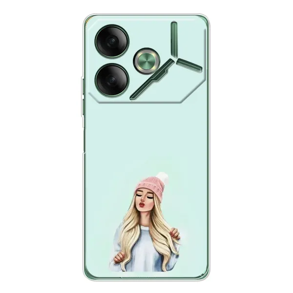 Чехол с рисунком «В шапке» для TECNO Pova 7 Чехол с рисунком «В шапке» для TECNO Pova 7