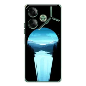 Летний Чехол на Tecno Pova 7 (Синий Водопад)