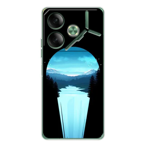 Чехол с рисунком «Синий Водопад» для TECNO Pova 7 Чехол с рисунком «Синий Водопад» для TECNO Pova 7