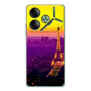 Чехол с Эйфелевой башней на Tecno Pova 7 (Яркая башня)