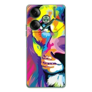 Чохол з картинкою на Tecno Pova 7 (Яскравий Лев)