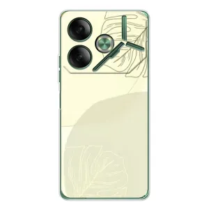 Чохол квітковий дизайн для Tecno Pova 7 (Зелений фон)