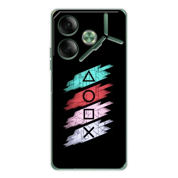 Чехол с рисунком «Значки Sony» для TECNO Pova 7 Чехол с рисунком «Значки Sony» для TECNO Pova 7