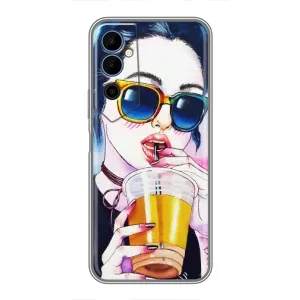 Чохол з картинкою Модні Дівчата Tecno POVA Neo 2 (Дівчина з коктейлем)