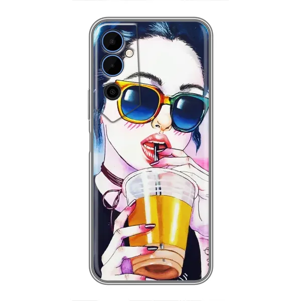Чехол с рисунком «Девушка с коктейлем» для TECNO POVA Neo 2 Чехол с рисунком «Девушка с коктейлем» для TECNO POVA Neo 2