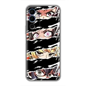 Силиконовые чехлы с глазами Anime для Текно Пова Нео 2 (Глаза на чорном)