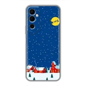 Силиконовый бампер на рождество для Tecno POVA Neo 2 (Город в снегу)