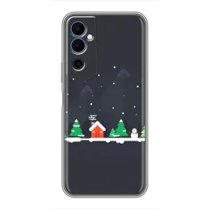 Силиконовый бампер на рождество для Tecno POVA Neo 2 (Город зимний)