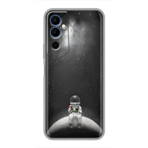 Силиконовый Чехол с принтом "Космонавты" на Tecno POVA Neo 2 (Космонавт романтик)