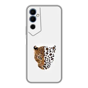 Чехол с леопардовым принтом на Tecno POVA Neo 2 (Леопард на белом)