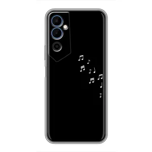 Чехол с картинками на черном фоне для Tecno POVA Neo 2 (Ноты)