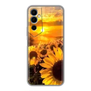Чехол с Цветами для Tecno POVA Neo 2 (поле подсолнухов)