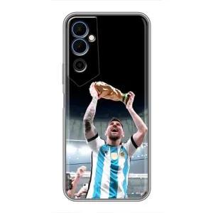 Чехлы Лео Месси Аргентина для Tecno POVA Neo 2 (Счастливый Месси)