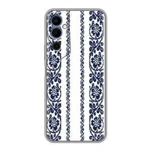 Силиконовый Чехол на Tecno POVA Neo 2 с картинкой Вышиванки (Синяя вышиванка)