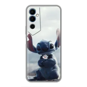 Чехол с рисунком Стич для TECNO POVA Neo 2 (Стич с цветочком)