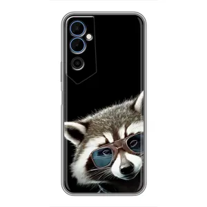 Силиконовый Чехол с Енотами на Tecno POVA Neo 2 (Стильный Енот)