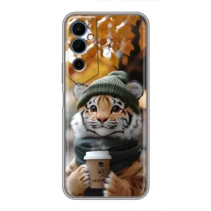 Печатный чехол «Зверята с кофе» для Tecno POVA Neo 2 (Тигр с кофе)