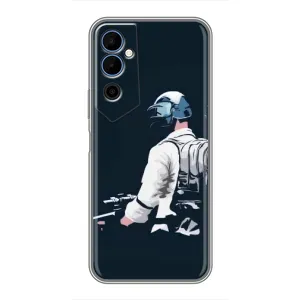 Силиконовый чехол с картинкой "Герой Pubg" на Tecno POVA Neo 2 (В экиперовке)