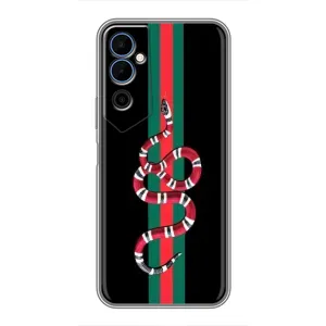 Чехлы Бренд GUCCI для Tecno POVA Neo 2 (Змей Гуччи)